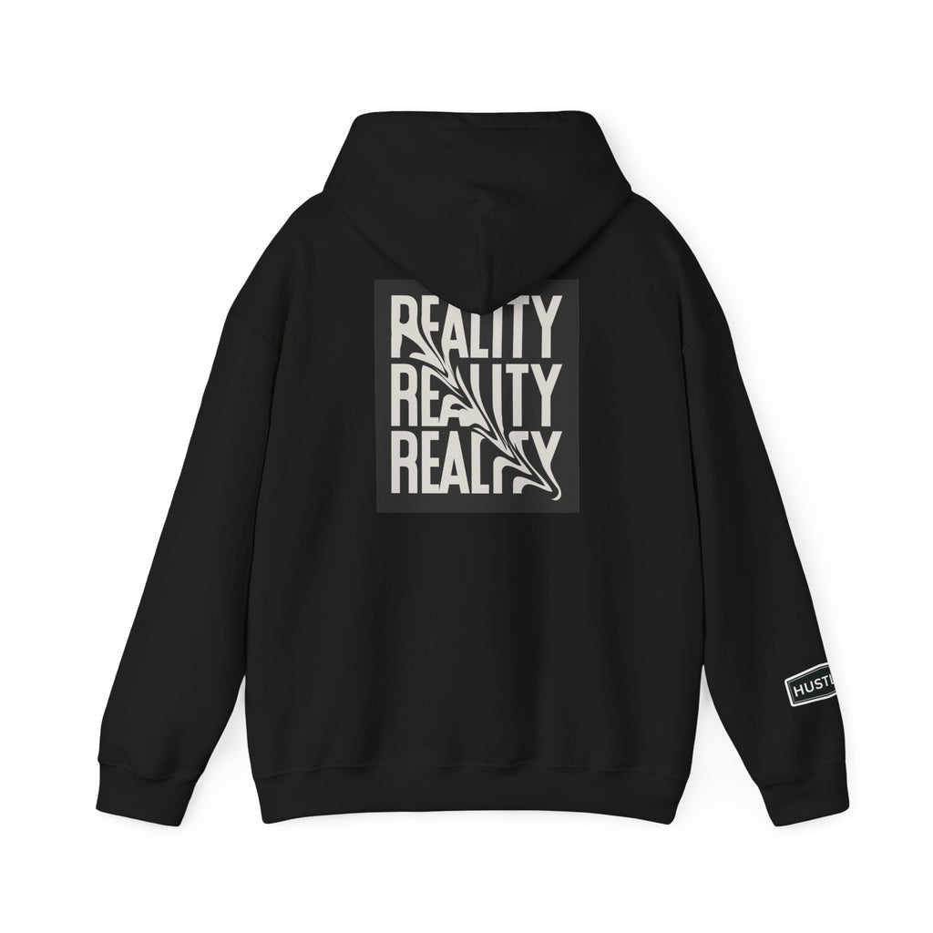 Good Things / Reality Graphic Hoodie — Minimalist Black & White Streetwear