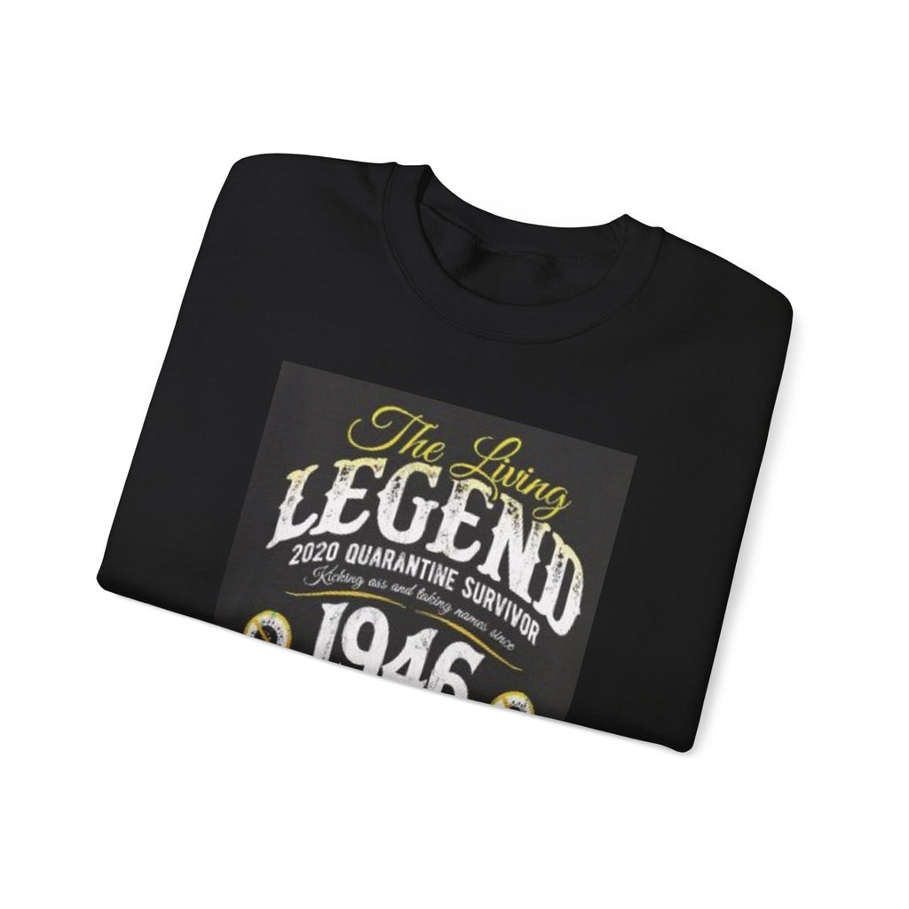 1946 "The Living Legend" Crewneck Sweatshirt — Perfectly Aged Birthday Gift
