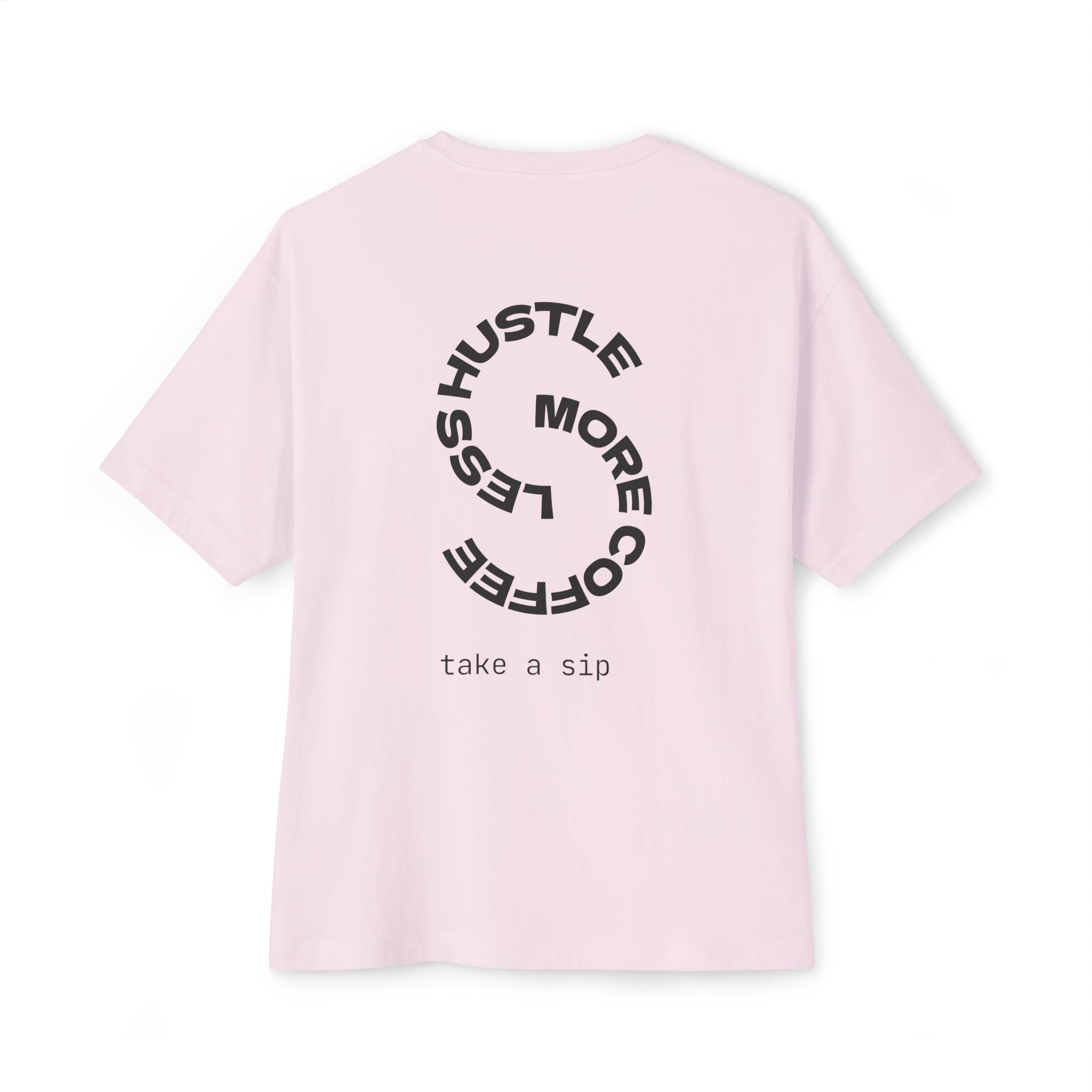 Boxy Tee — Floral 'Hustle' Graphic Oversized T-Shirt