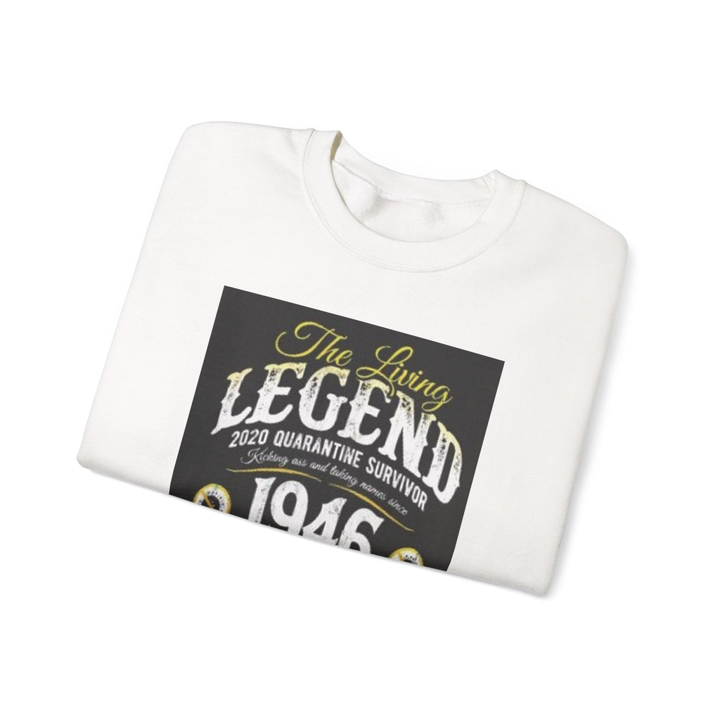 1946 "The Living Legend" Crewneck Sweatshirt — Perfectly Aged Birthday Gift