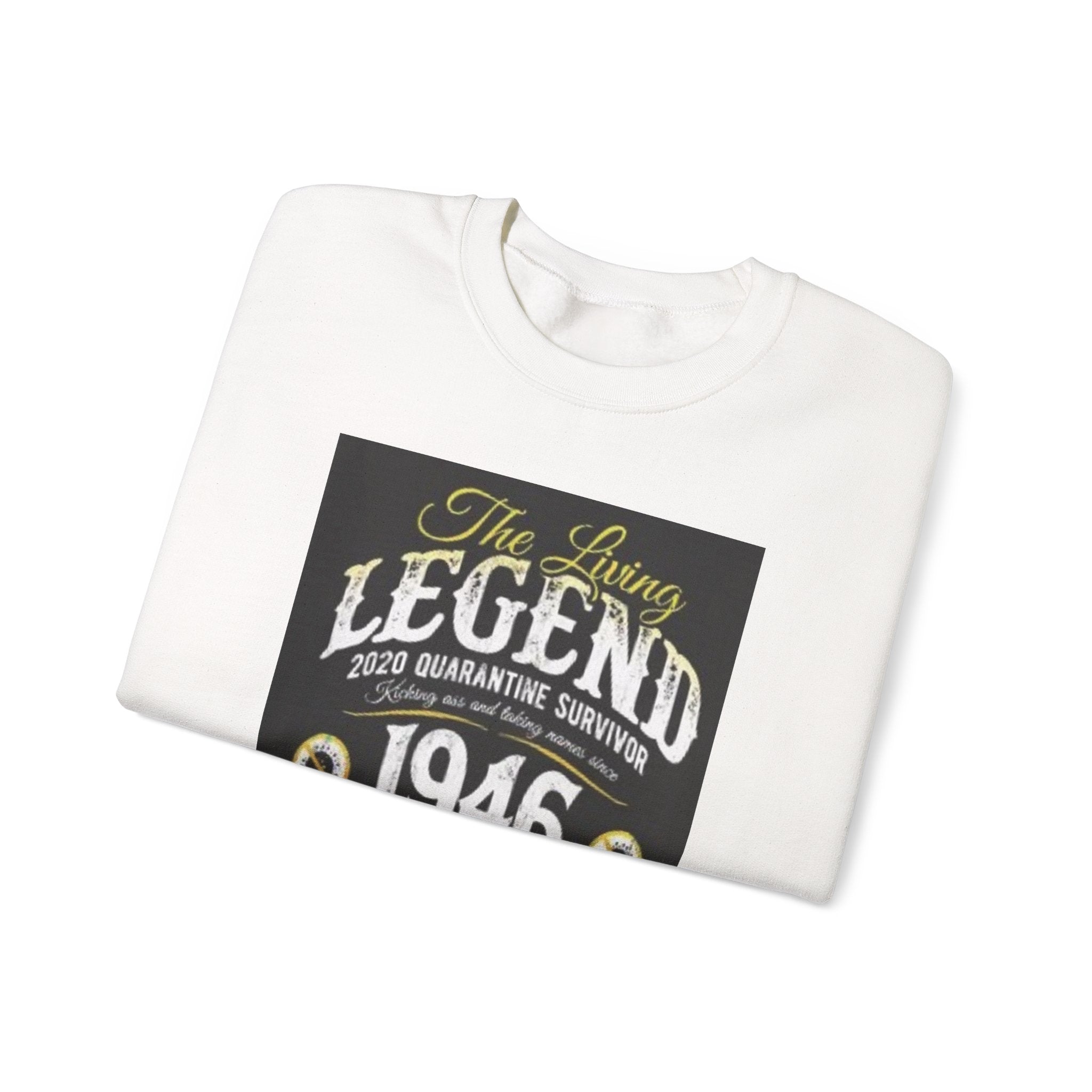 1946 "The Living Legend" Crewneck Sweatshirt — Perfectly Aged Birthday Gift