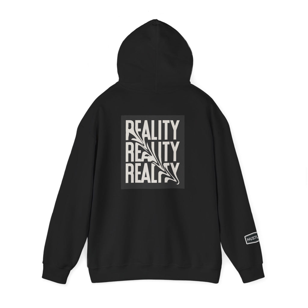 Good Things / Reality Graphic Hoodie — Minimalist Black & White Streetwear