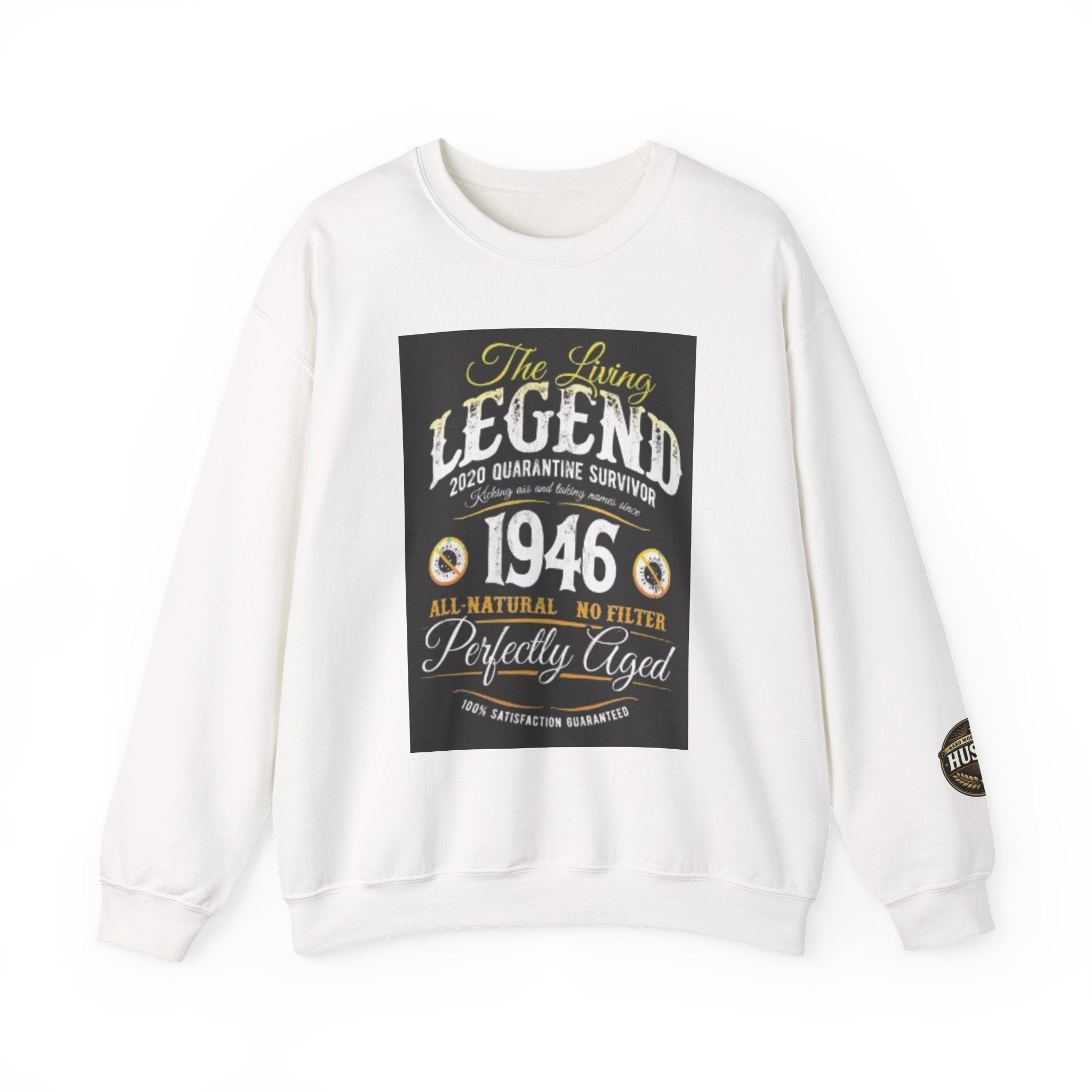1946 "The Living Legend" Crewneck Sweatshirt — Perfectly Aged Birthday Gift