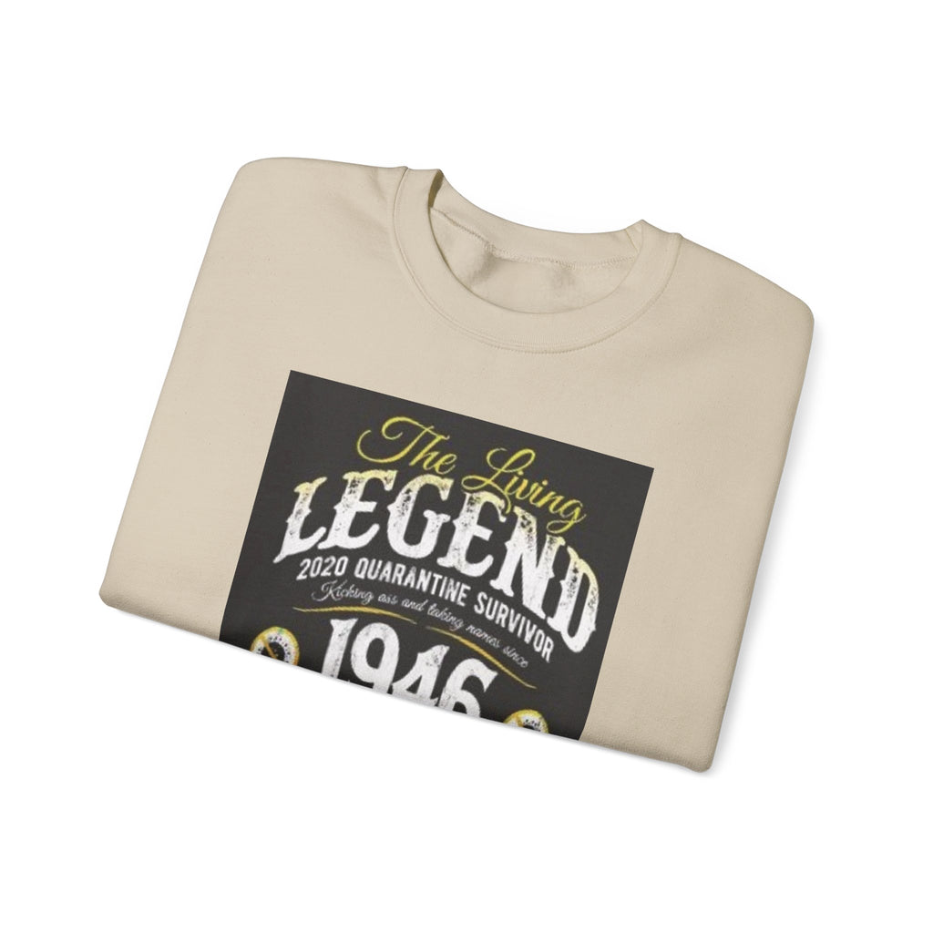 1946 "The Living Legend" Crewneck Sweatshirt — Perfectly Aged Birthday Gift