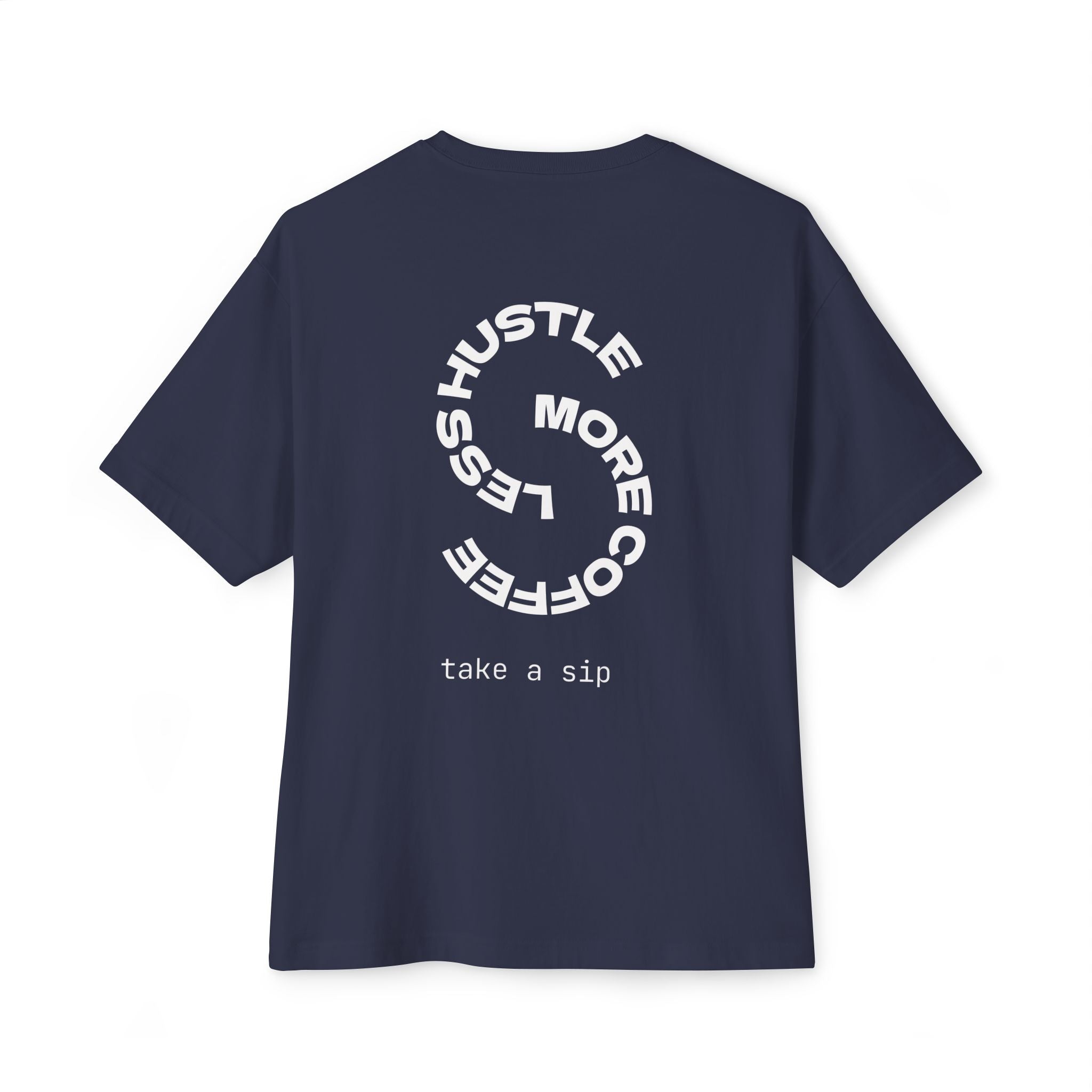 Boxy Tee — Floral 'Hustle' Graphic Oversized T-Shirt