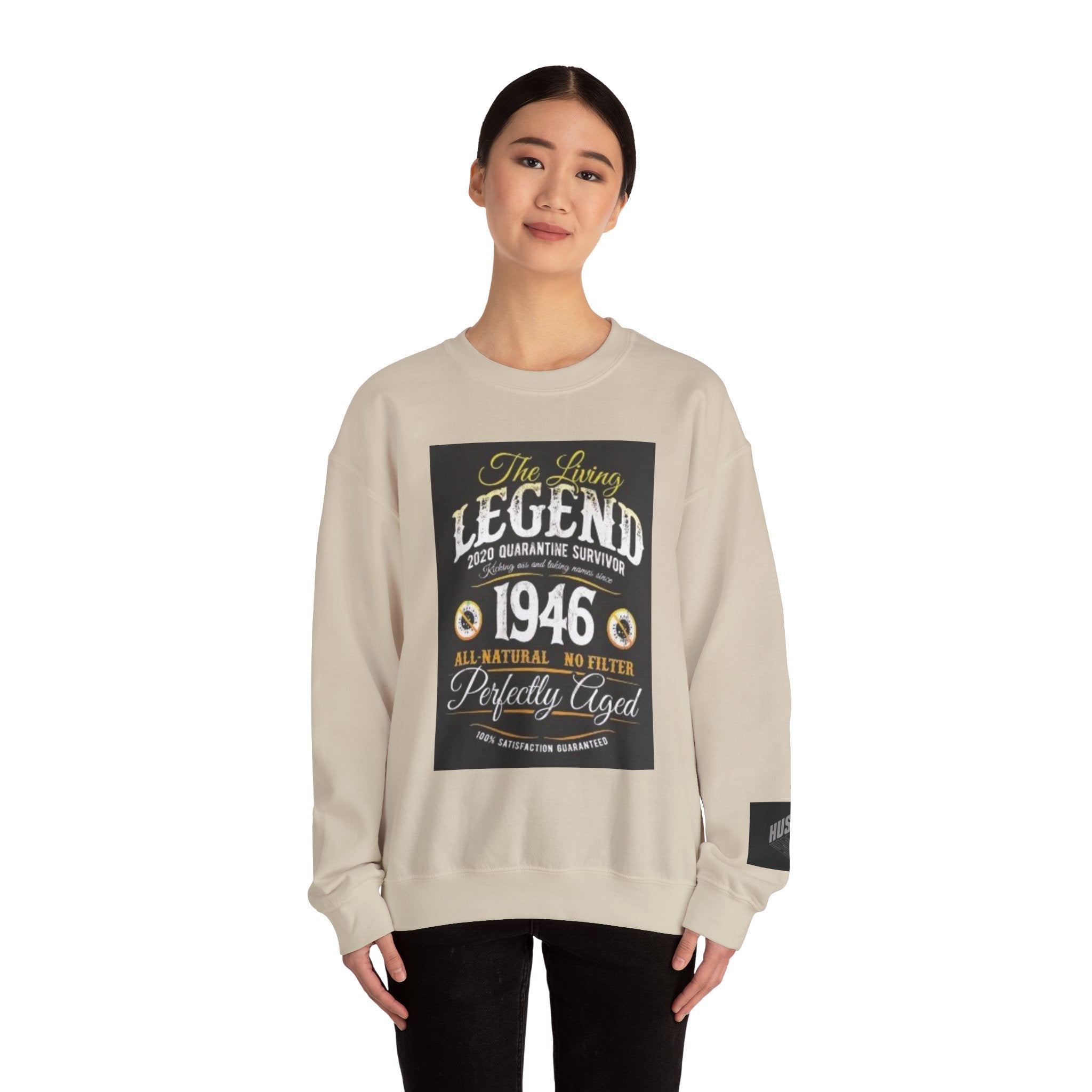 1946 "The Living Legend" Crewneck Sweatshirt — Perfectly Aged Birthday Gift