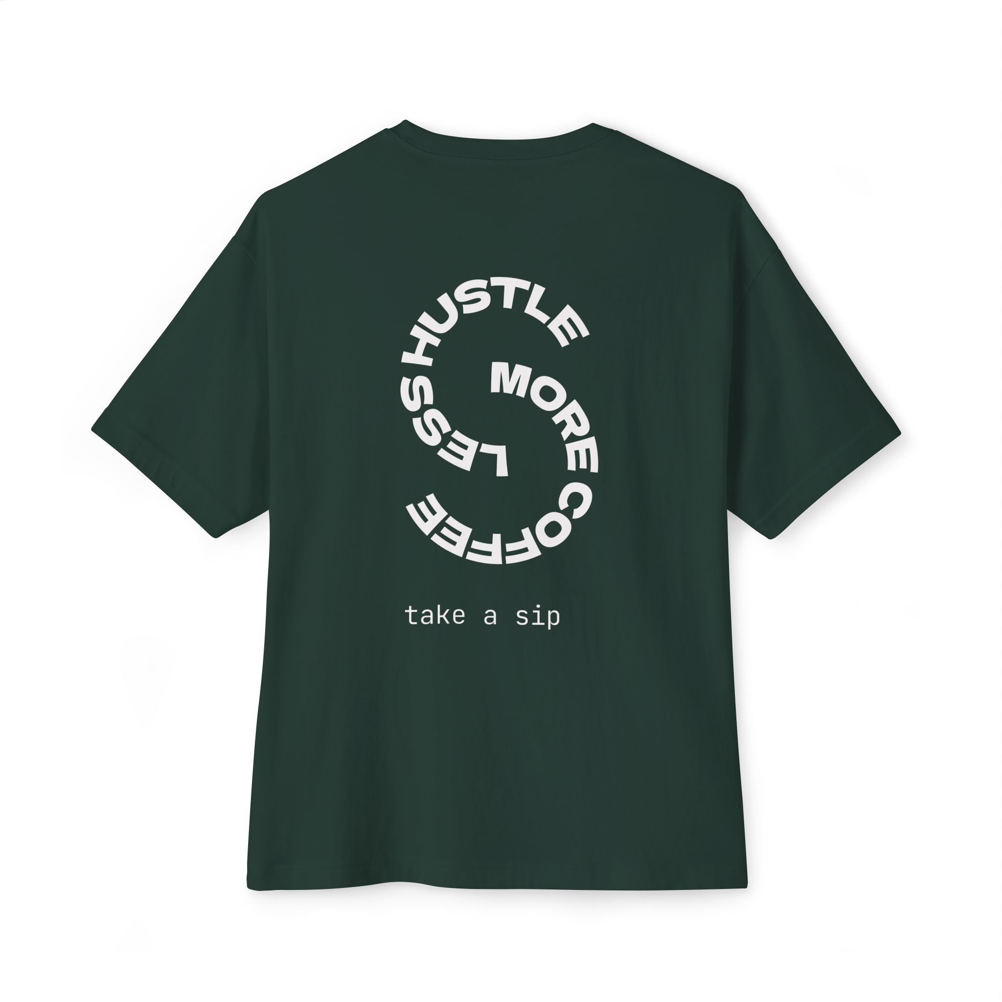 Boxy Tee — Floral 'Hustle' Graphic Oversized T-Shirt