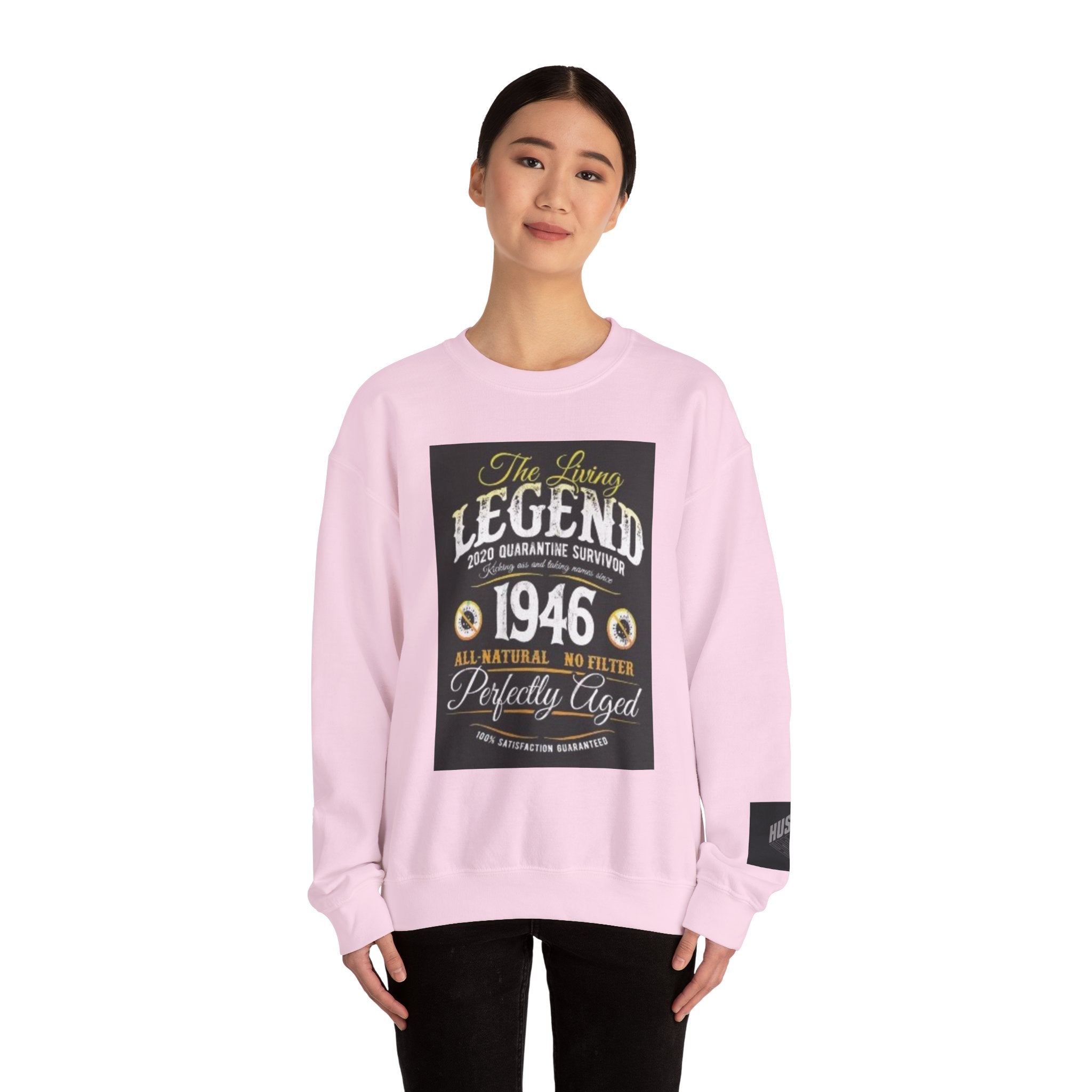 1946 "The Living Legend" Crewneck Sweatshirt — Perfectly Aged Birthday Gift