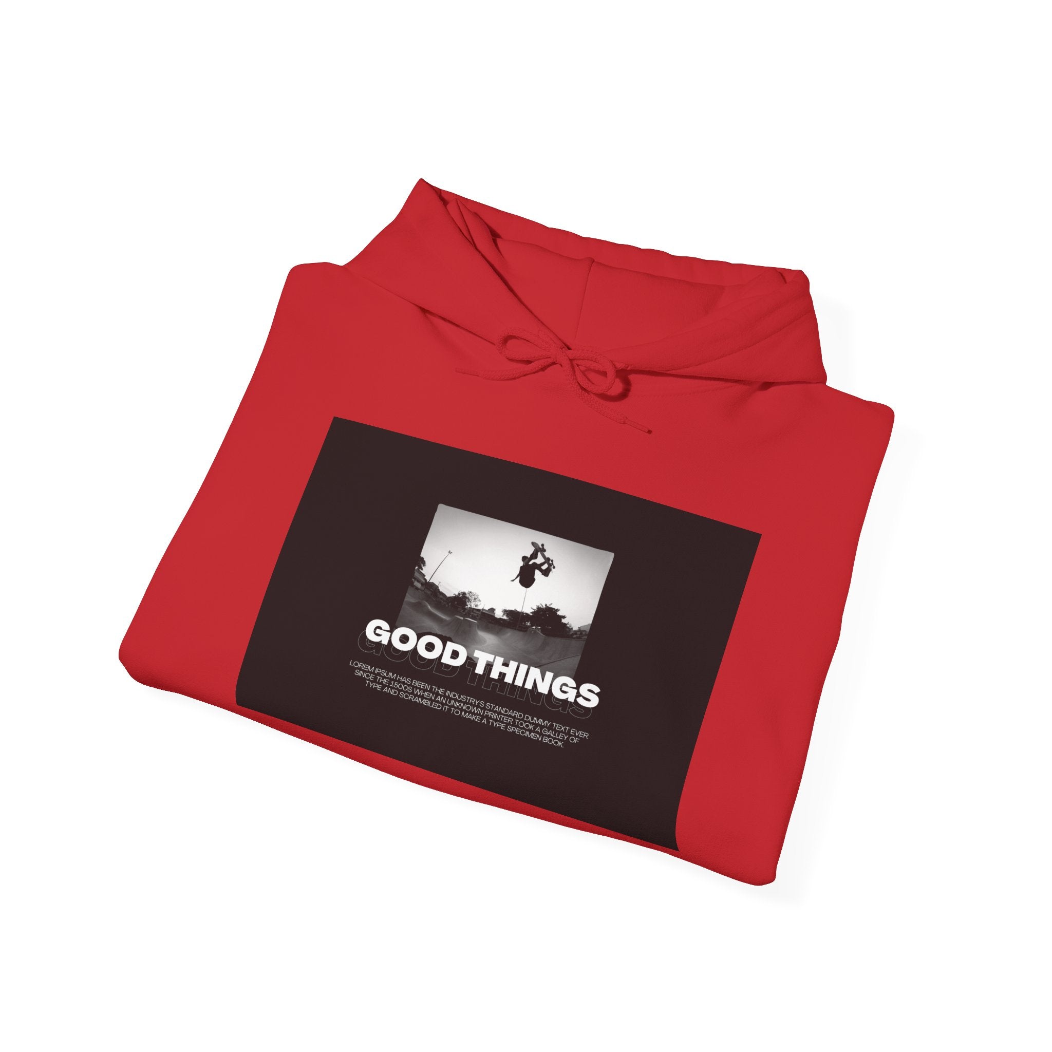 Good Things / Reality Graphic Hoodie — Minimalist Black & White Streetwear